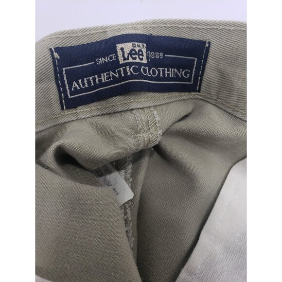 Lee Men’s Khaki Extreme Motion Flat Front Relaxed Taper Pants Size 40X30 - Picture 11 of 11